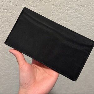 Celine Black Leather Nylon Long
Bifold Wallet